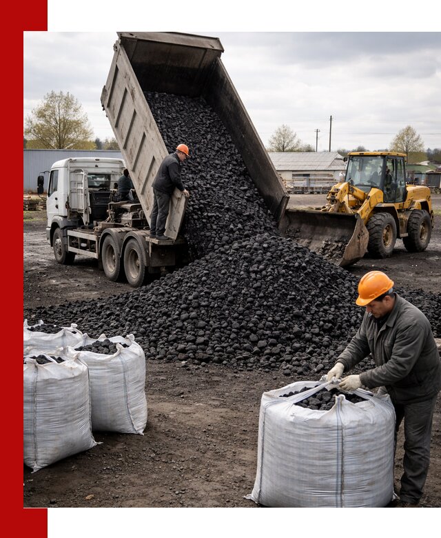 Доставка каменного угля в Осинниках оптом и в розницу