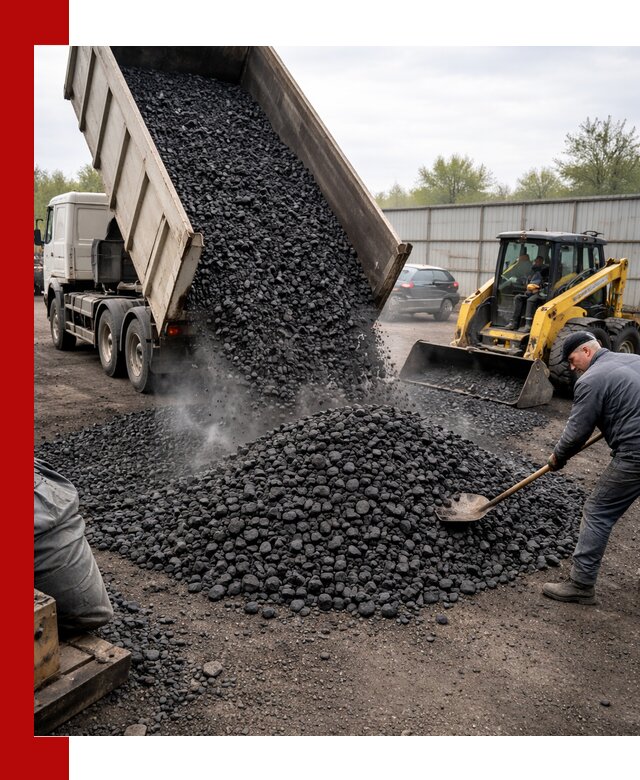 Доставка угля орех в Осинниках оптом и в розницу