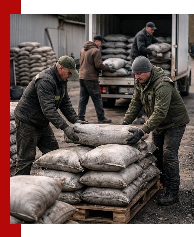 Доставка угля в мешках по выгодным ценам в Осинниках