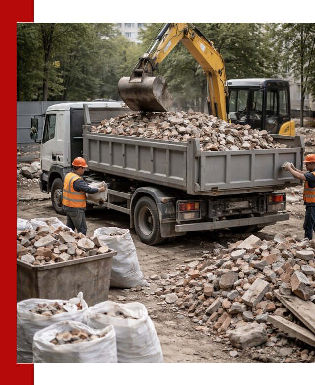 Вывоз строительного мусора в Осинниках с самосвалами и контейнерами
