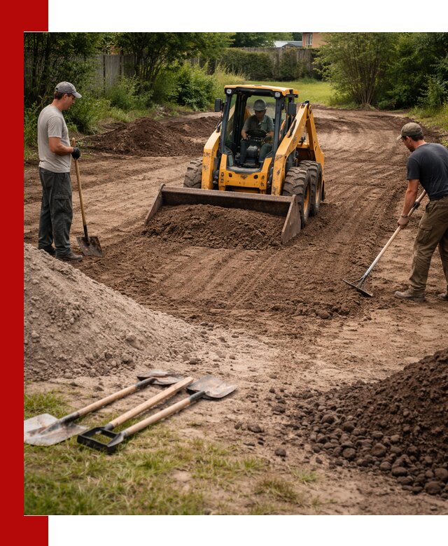 Планировка участка грунтом с вывозом и доставкой в Осинниках