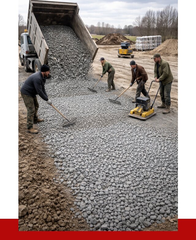 Устройство щебеночной подушки в Осинниках от 4613 р. ПРОНЕРУДСнн